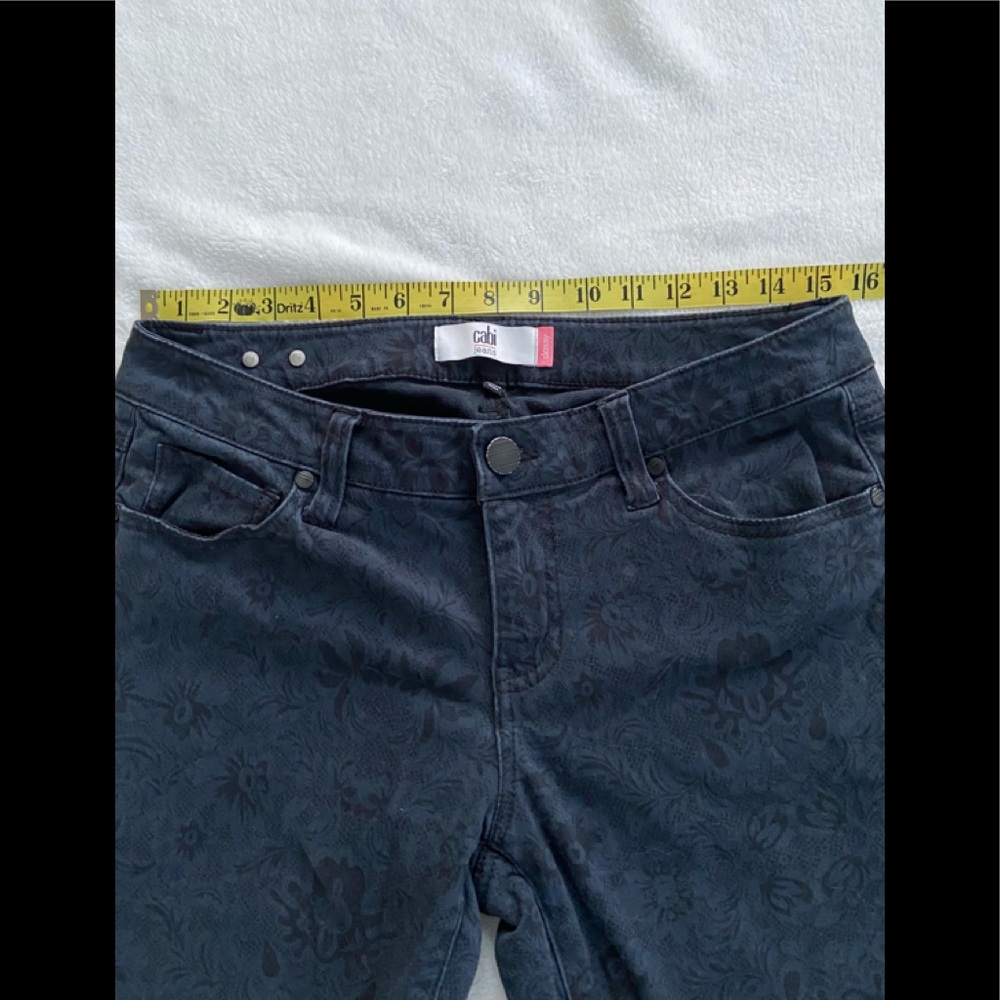 CABi MID RISE SKINNY BLUE LACE JEANS - Picture 3 of 5